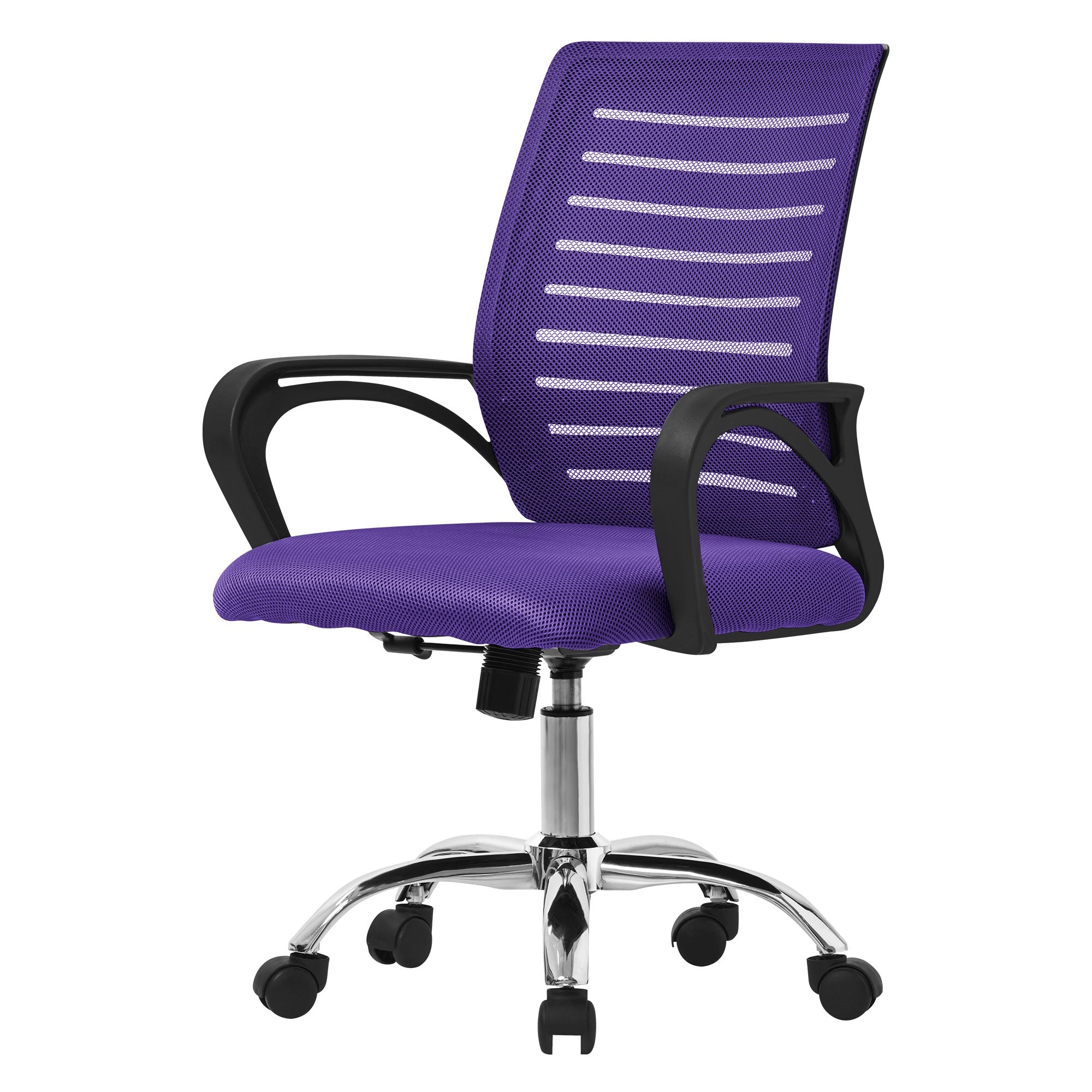 ECD Germany ML-Design chaise bureau ergonomique noir à roulettes
