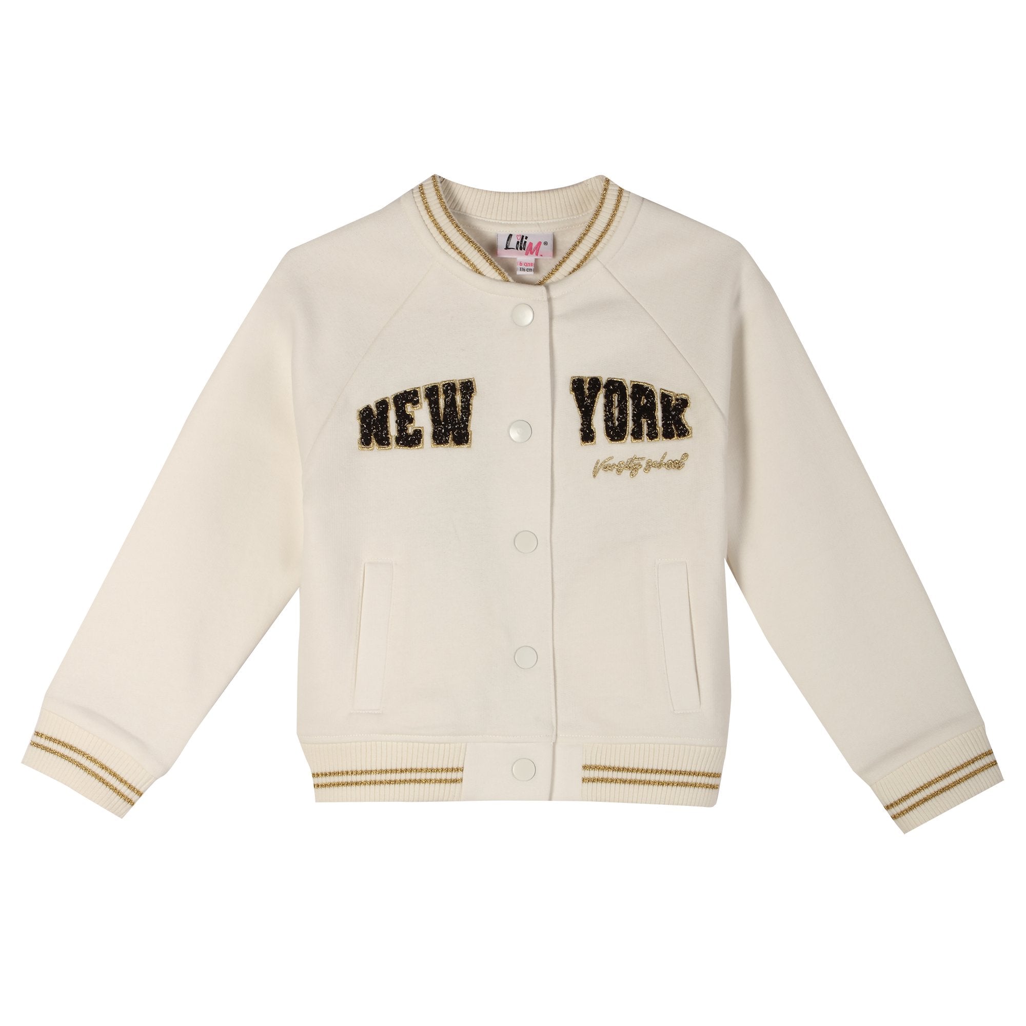 Stokomani Mode sweat teddy New York blanc enfant