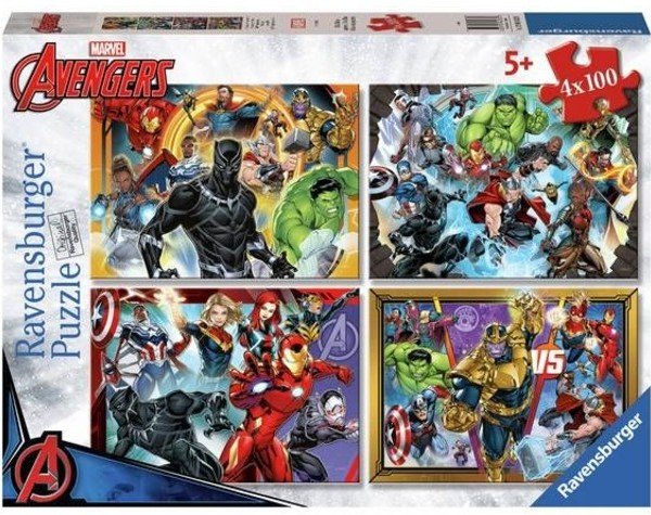 Marvel Avengers 4 Puzzles 100 pièces enfant