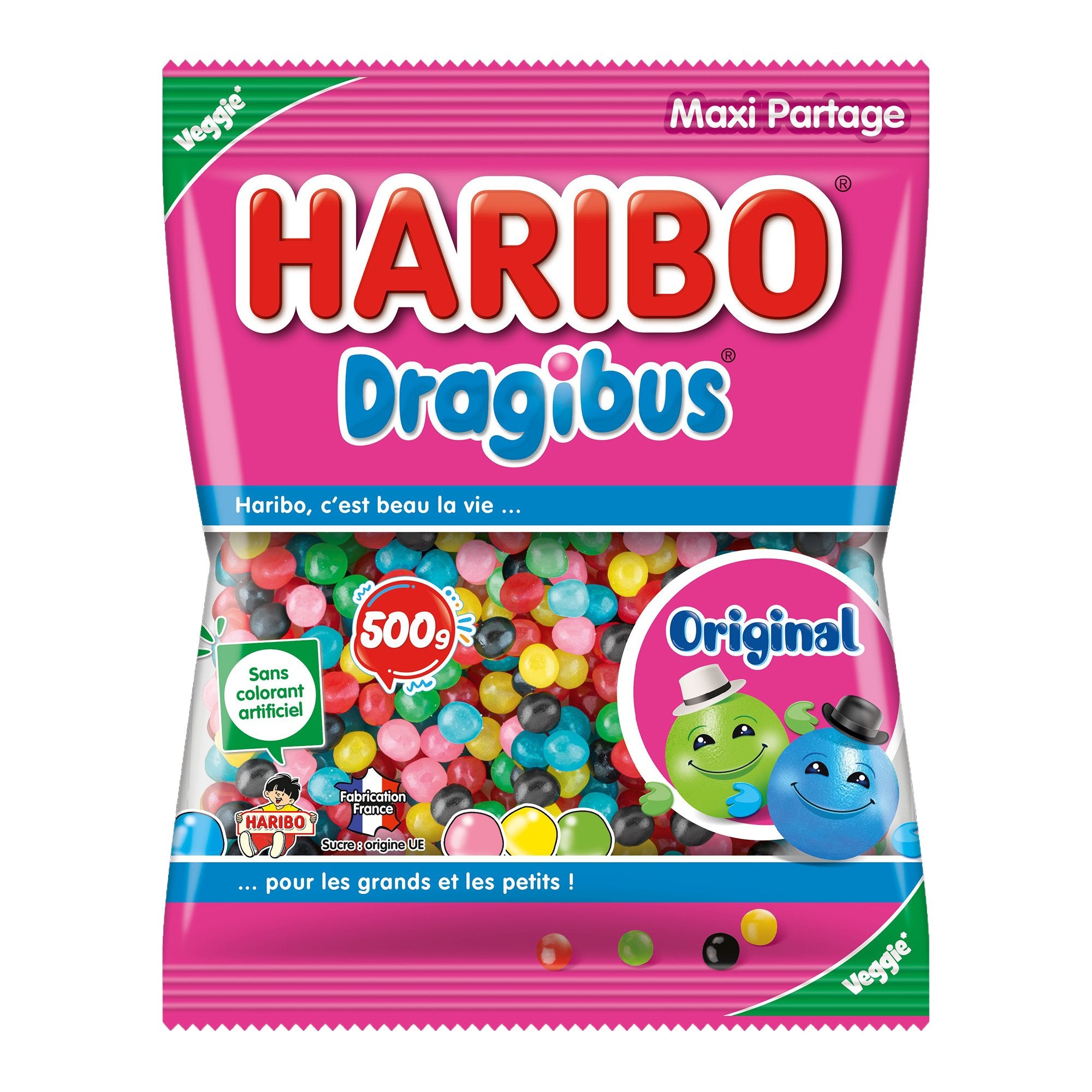 Haribo Dragibus Sachet Billes Tendres Fruitées à Partager