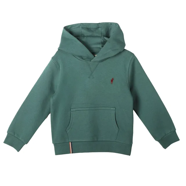 Stokomani sweat capuche enfant vert broderie 3A-12A
