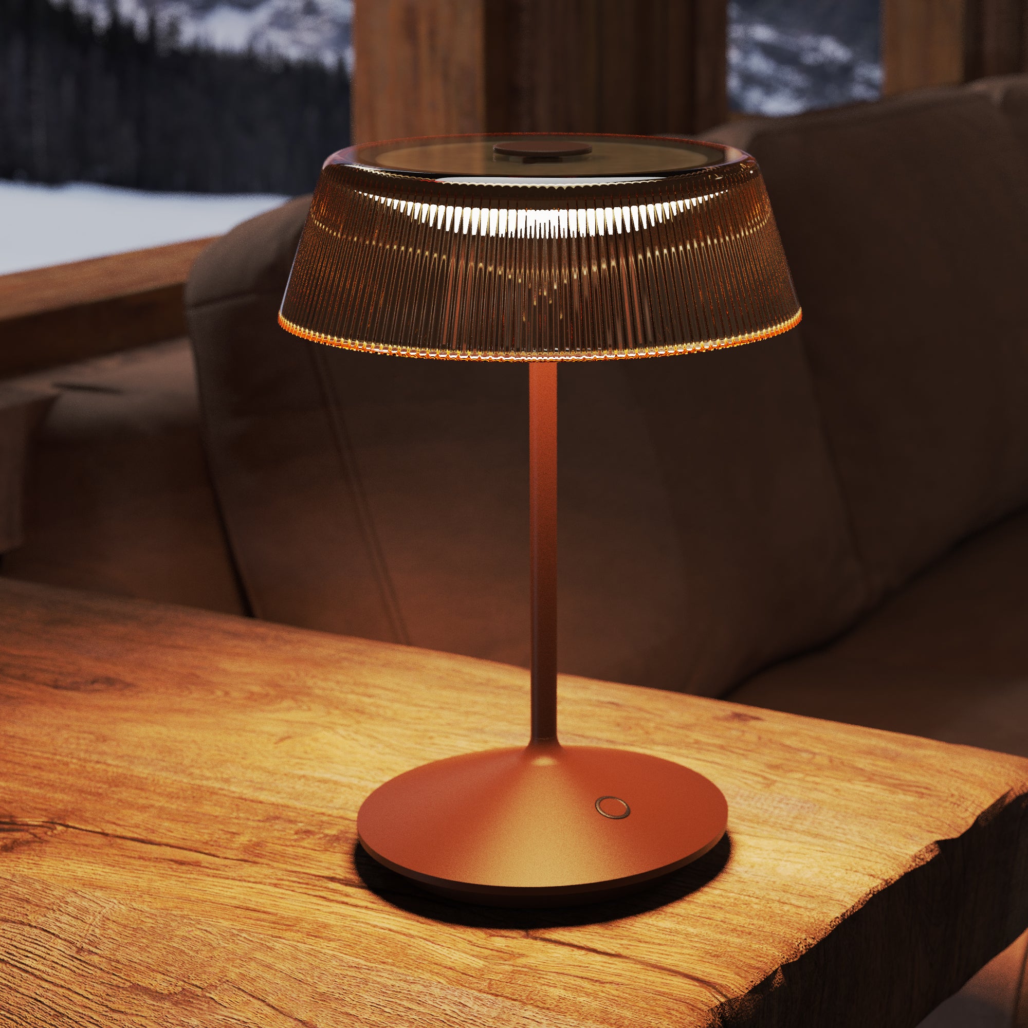 Red Deco Vitrum Corten lampe sans fil bronze blanc chaud