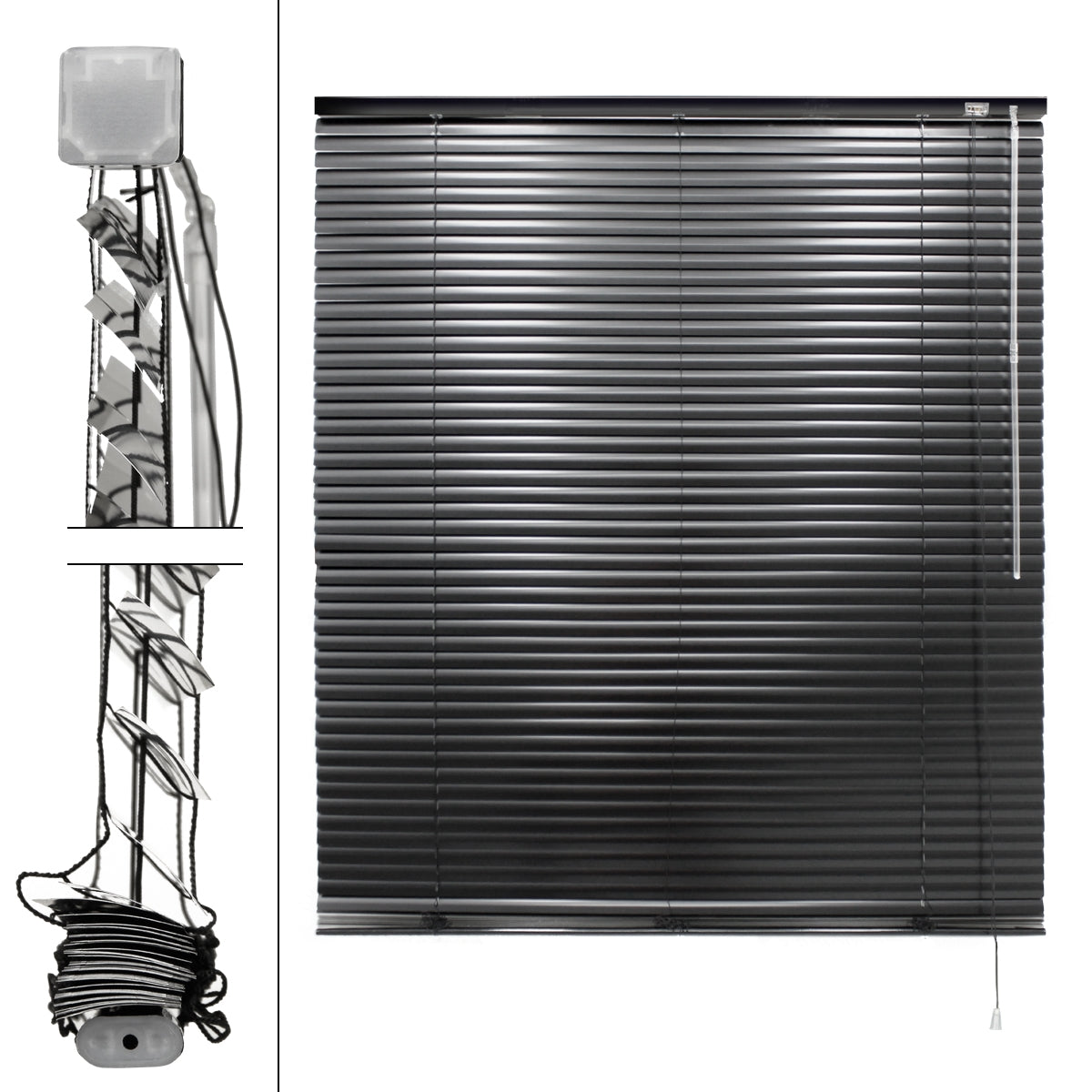 ECD Germany Garten brise-vue aluminium 120x220 cm noir