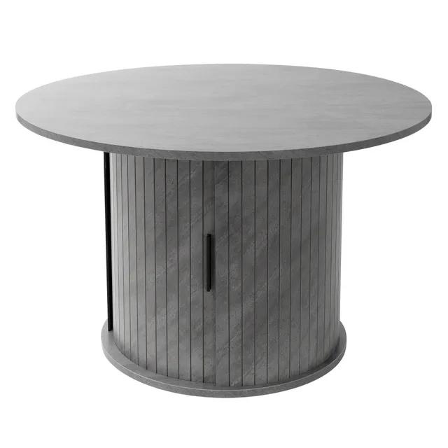 ECD Germany ML-Design table basse ronde béton gris Ø80cm