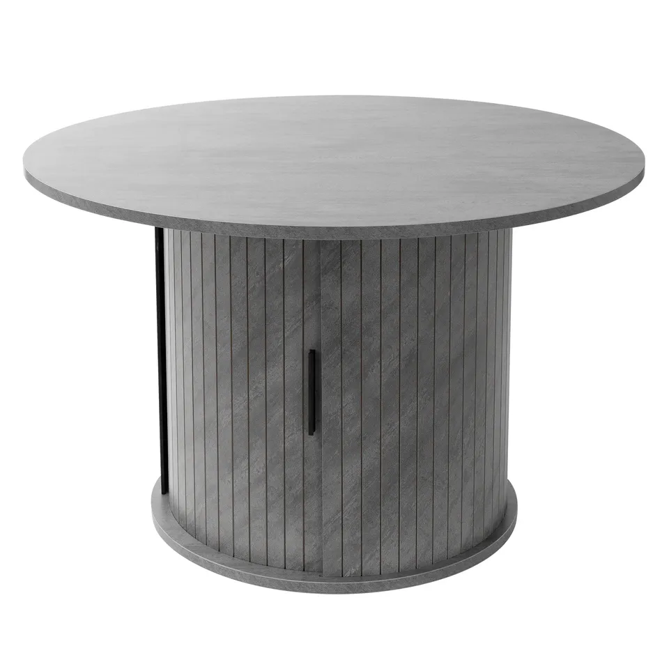 ECD Germany ML-Design table basse ronde béton gris Ø80cm
