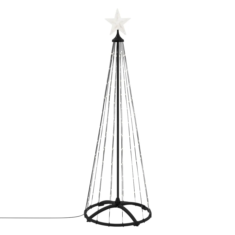 ECD Germany déco sapin LED extérieur blanc chaud 150 cm