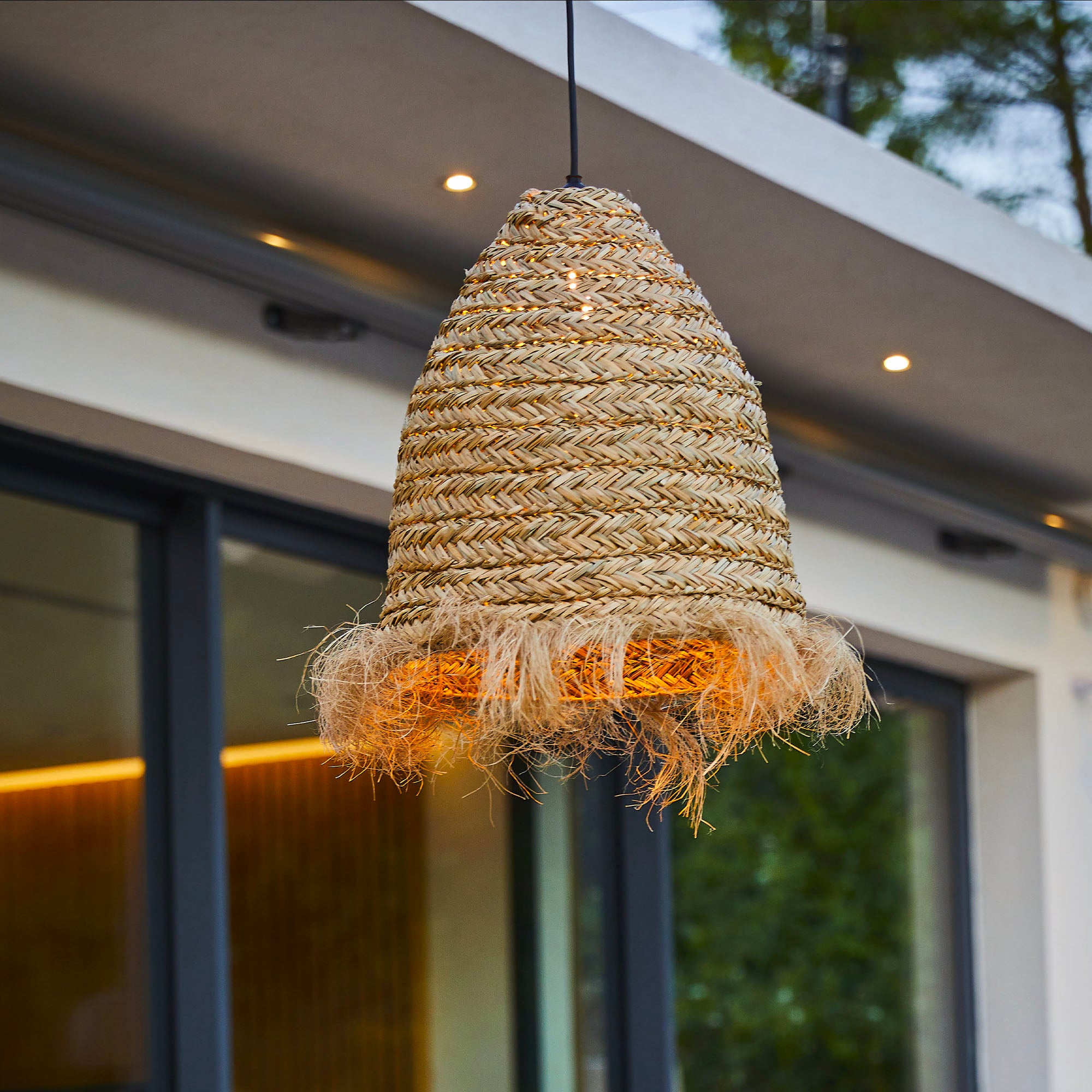 Red Deco Anafi Outdoor Cable suspension jonc de mer 5m