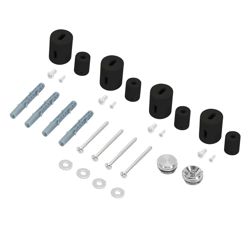ECD Germany Iron EM kit fixation radiateur noir mat droit