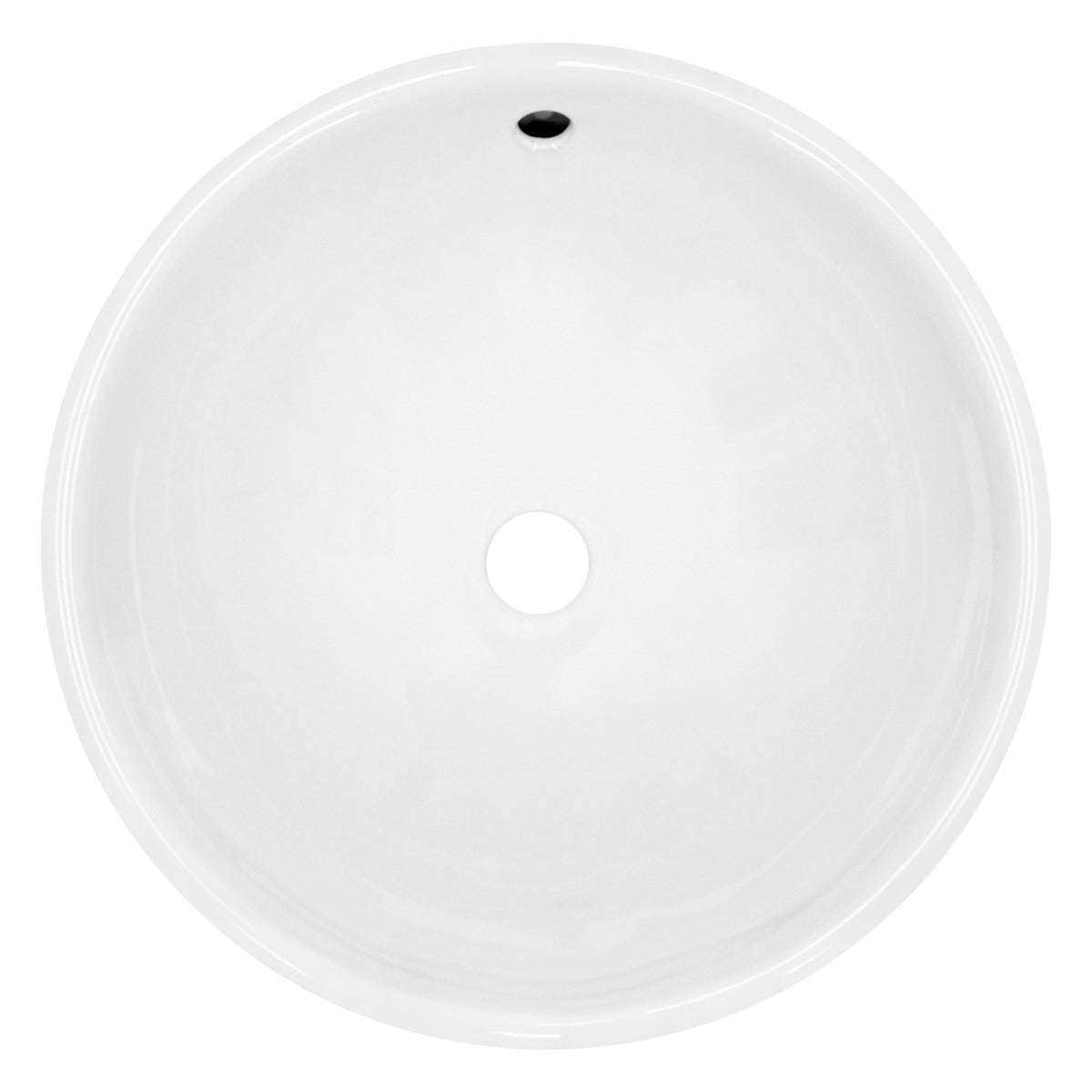 LuxeBath Vasque ronde céramique noir 42 cm avec bonde