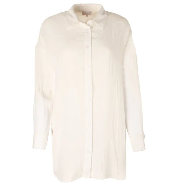 Chemise oversize gaze de coton Blanc Taille 40 Femme