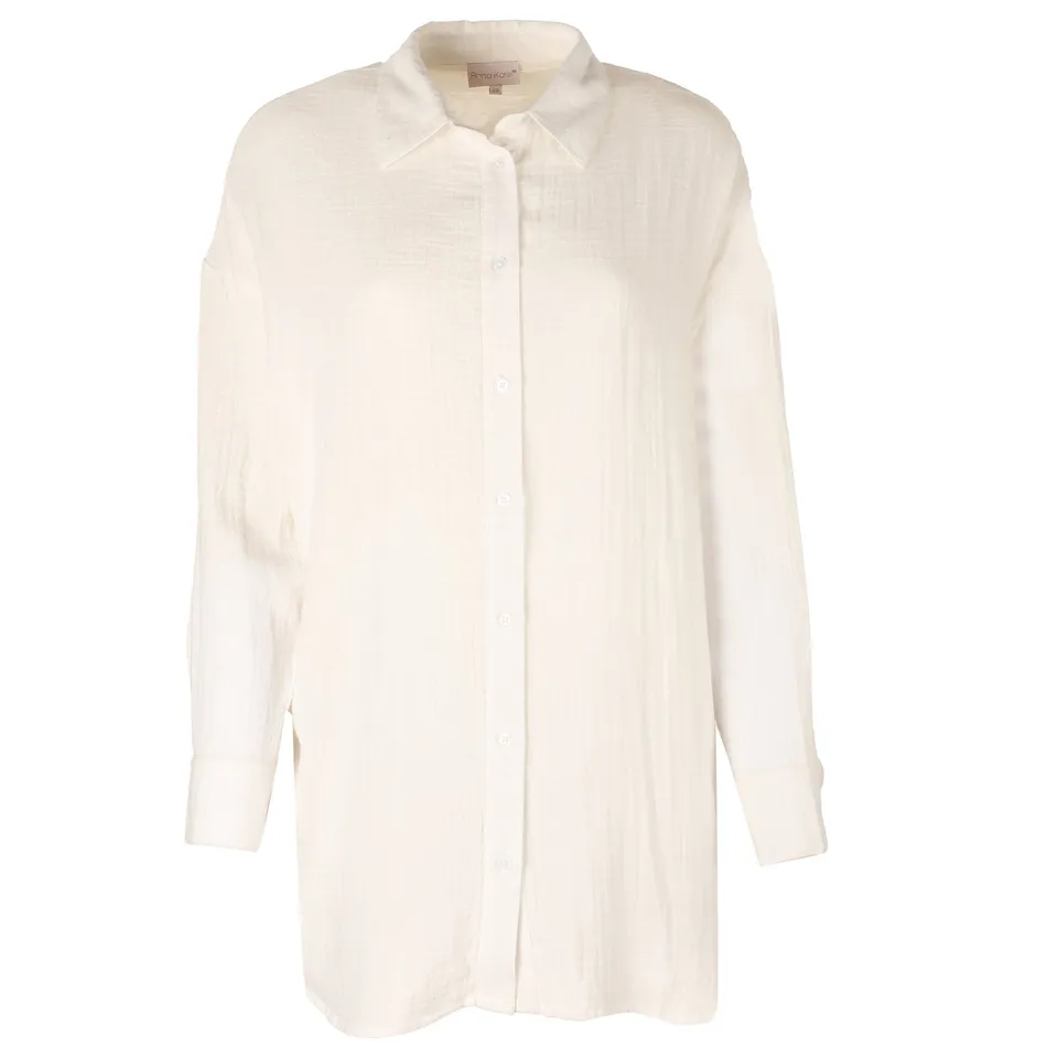 Chemise oversize gaze de coton Blanc Taille 40 Femme