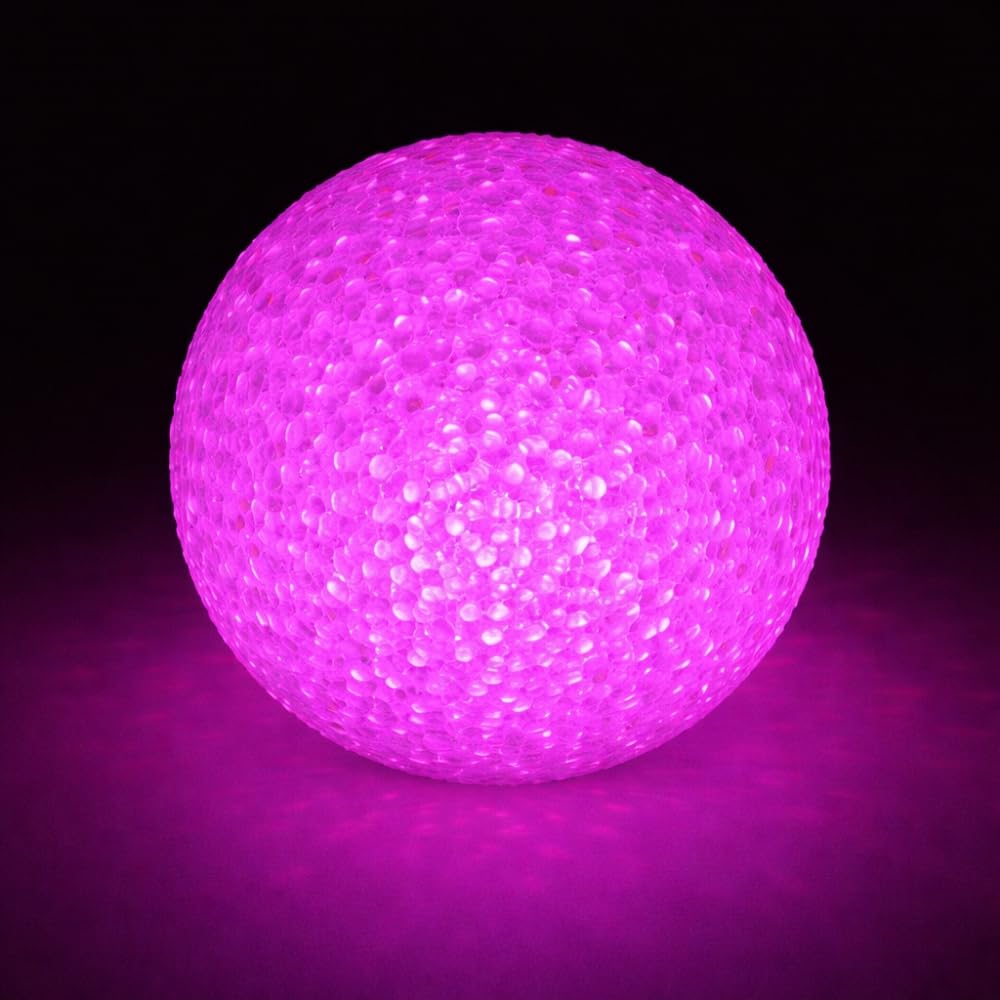 Shop-Story lot 2 boules lumineuses LED 8 cm effet cristal