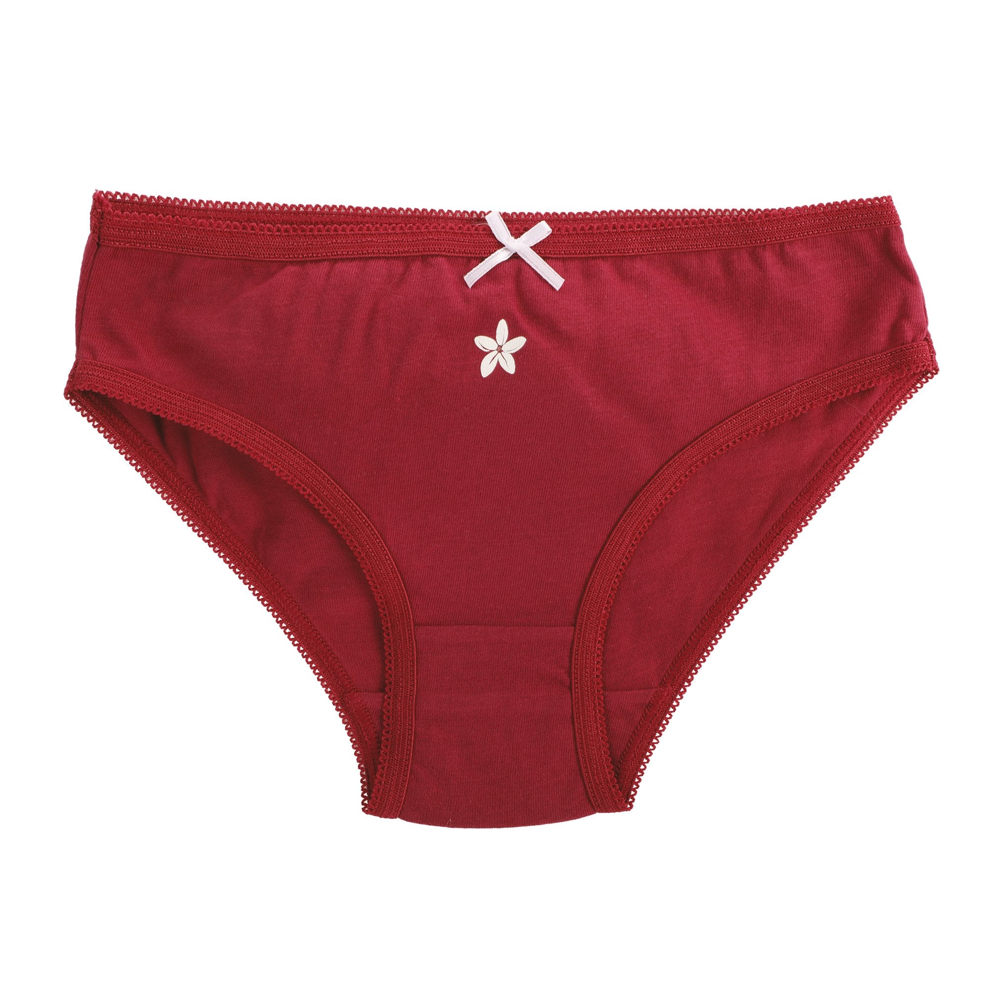 Lili Marelle lot 5 culottes coton rouge fille 10/12A