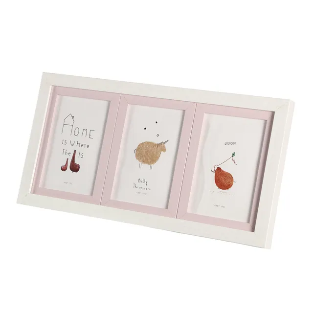 Stokomani Maison cadre multi-photos rose 39,2 cm