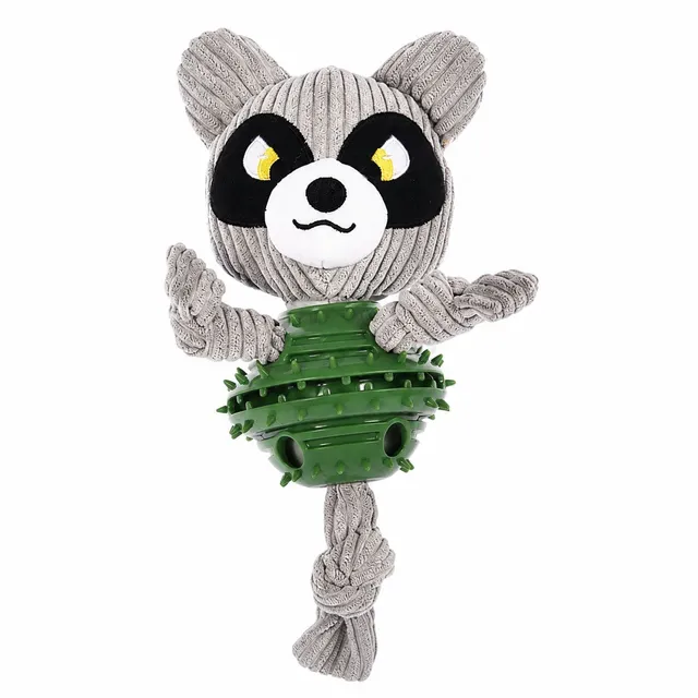 Stokomani Animalerie jouet balle chien gris à lancer