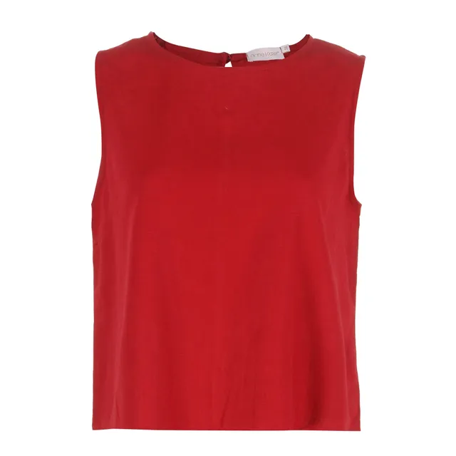 Stokomani Mode Top sans manche rouge haut femme taille 38