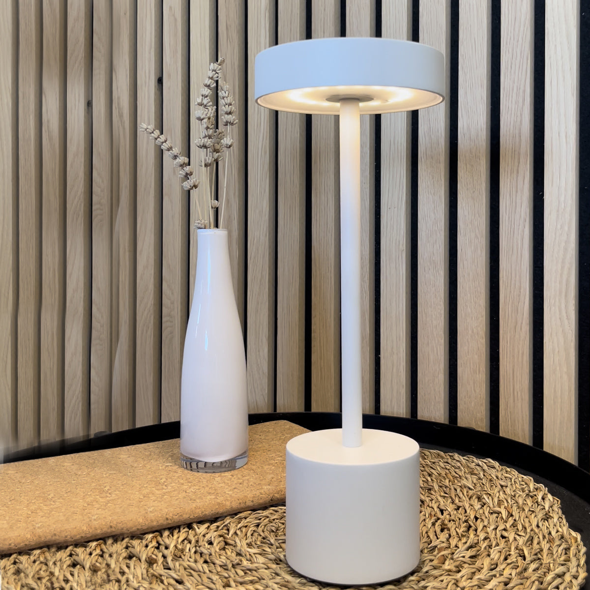 Red Deco Roby White lampe sans fil tactile blanc H30cm