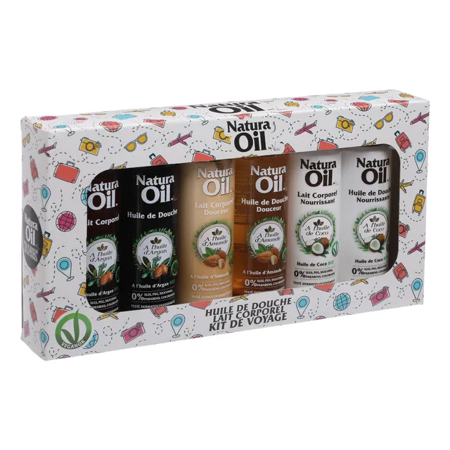 Stokomani coffret huiles douche et soins coco amande argan