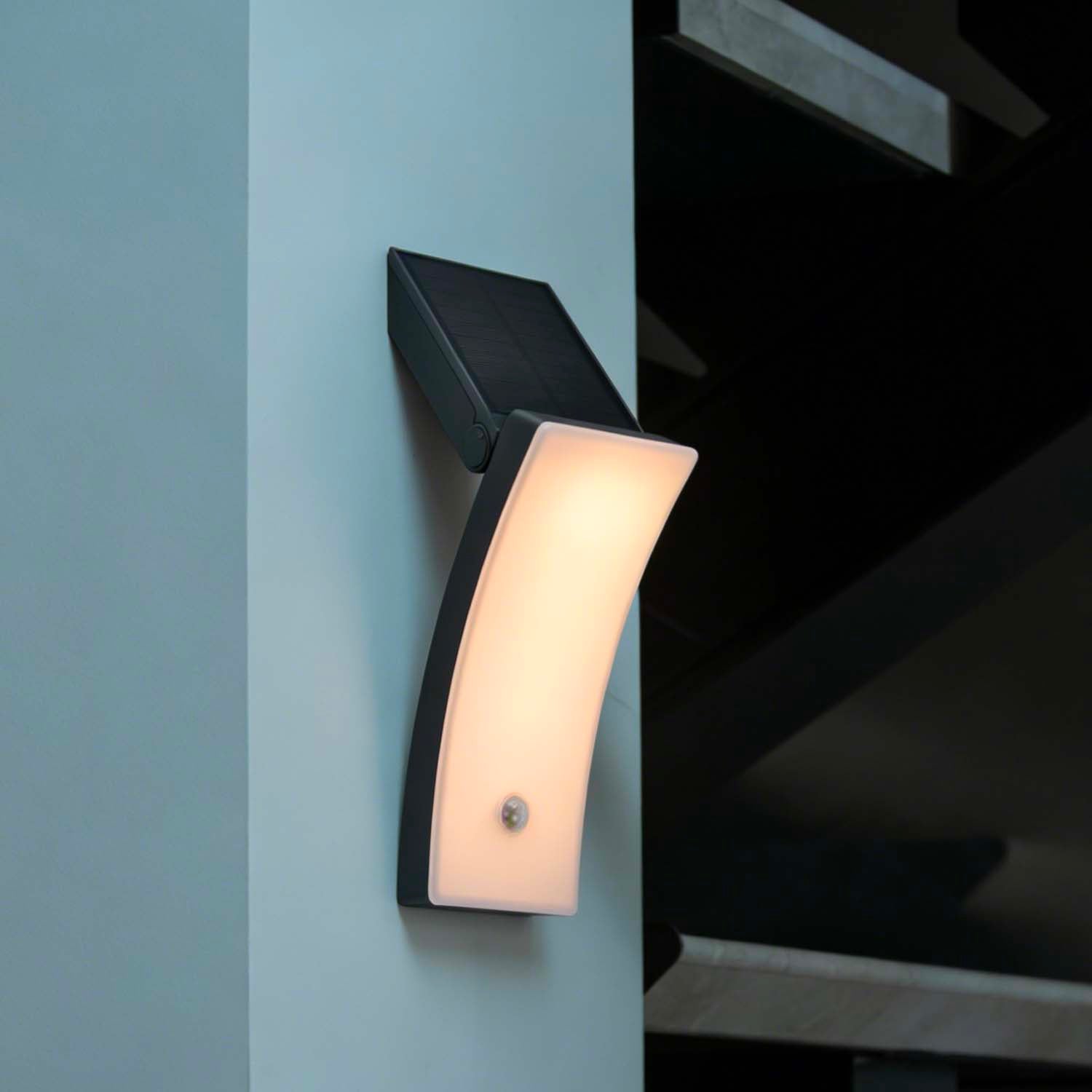 Red Deco Kira applique solaire gris LED blanc H29,6 cm