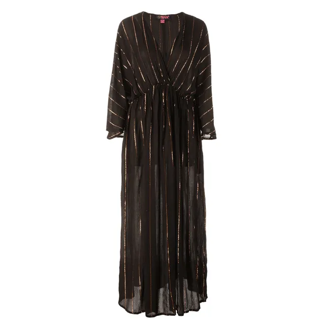 Stokomani Mode Robe grande taille noire 3XL fluide