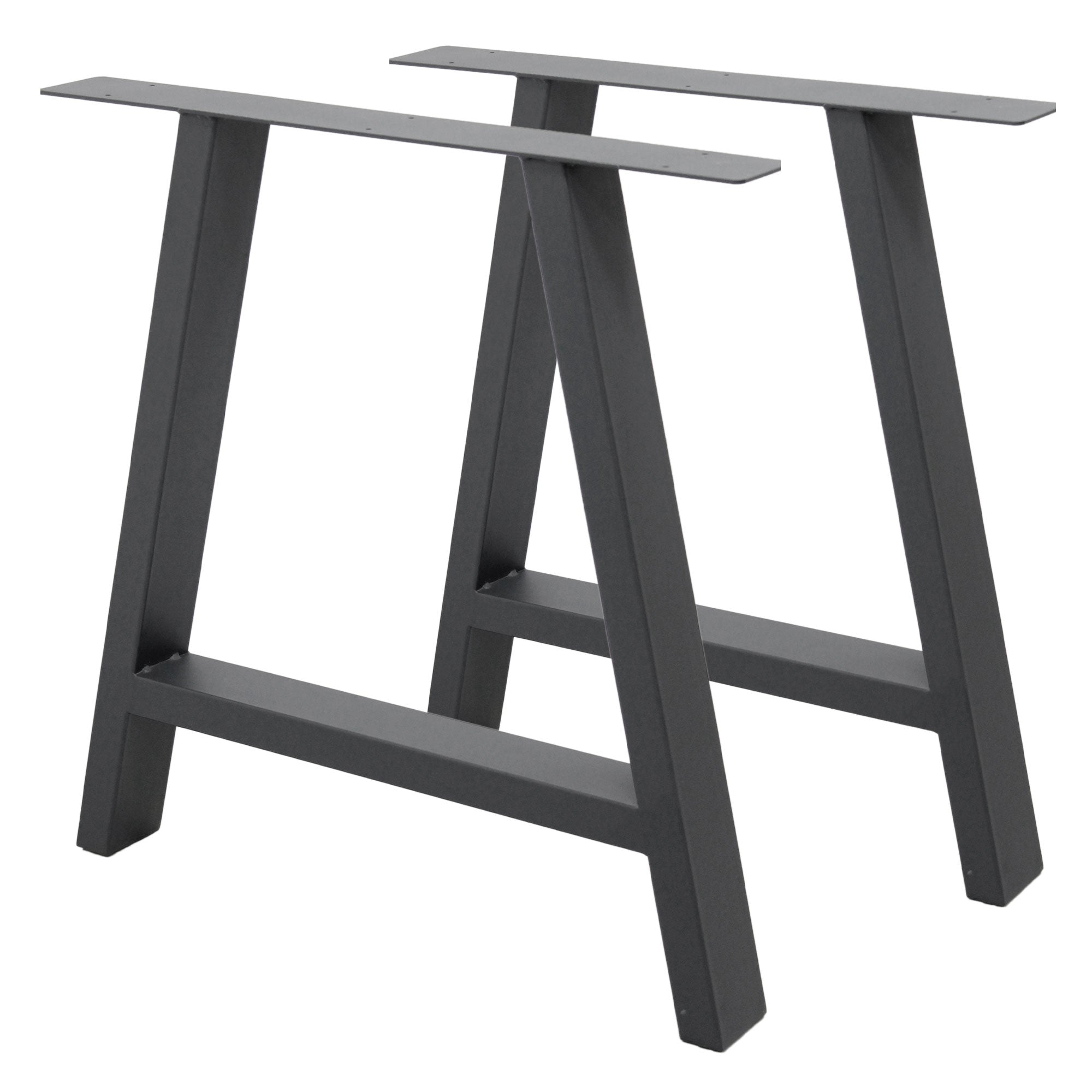 ECD Germany Möbel pieds de table A 70x72 cm anthracite acier lot 2
