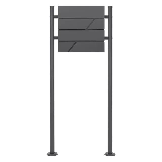 ECD Germany Bauen 120cm boîte aux lettres sur pied marbre noir