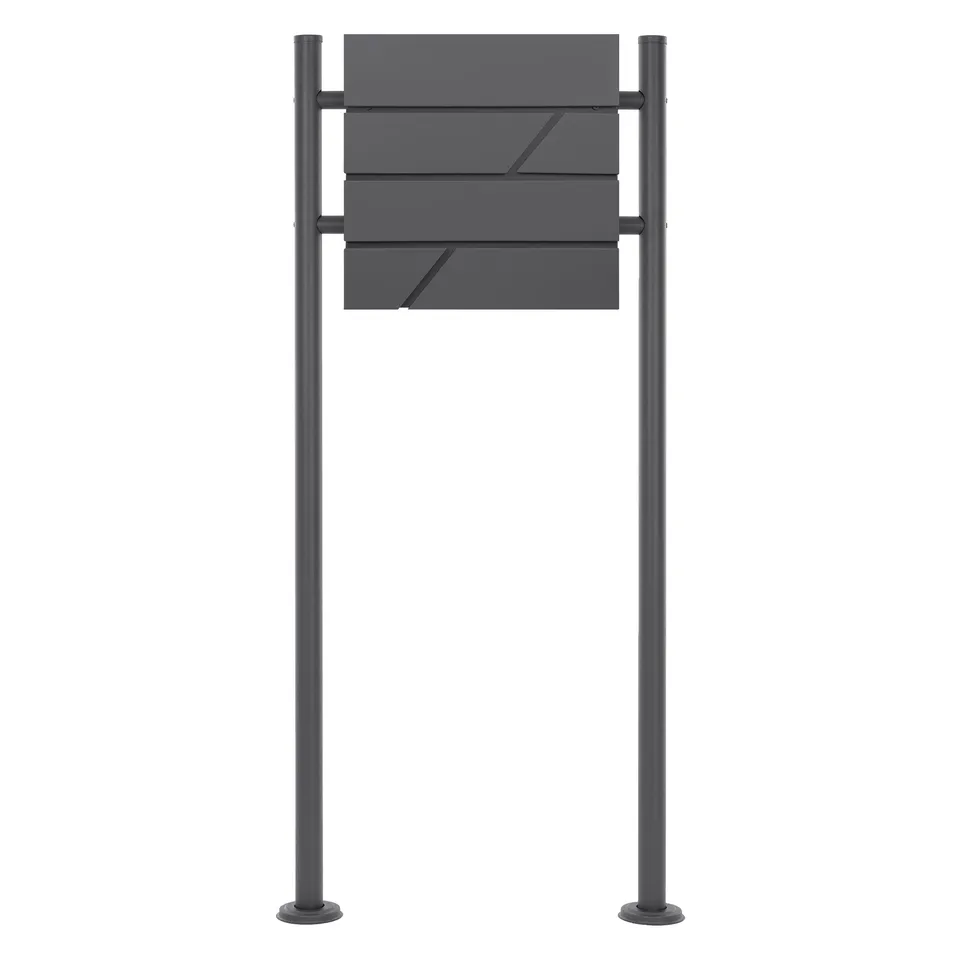 ECD Germany Bauen 120cm boîte aux lettres sur pied marbre noir