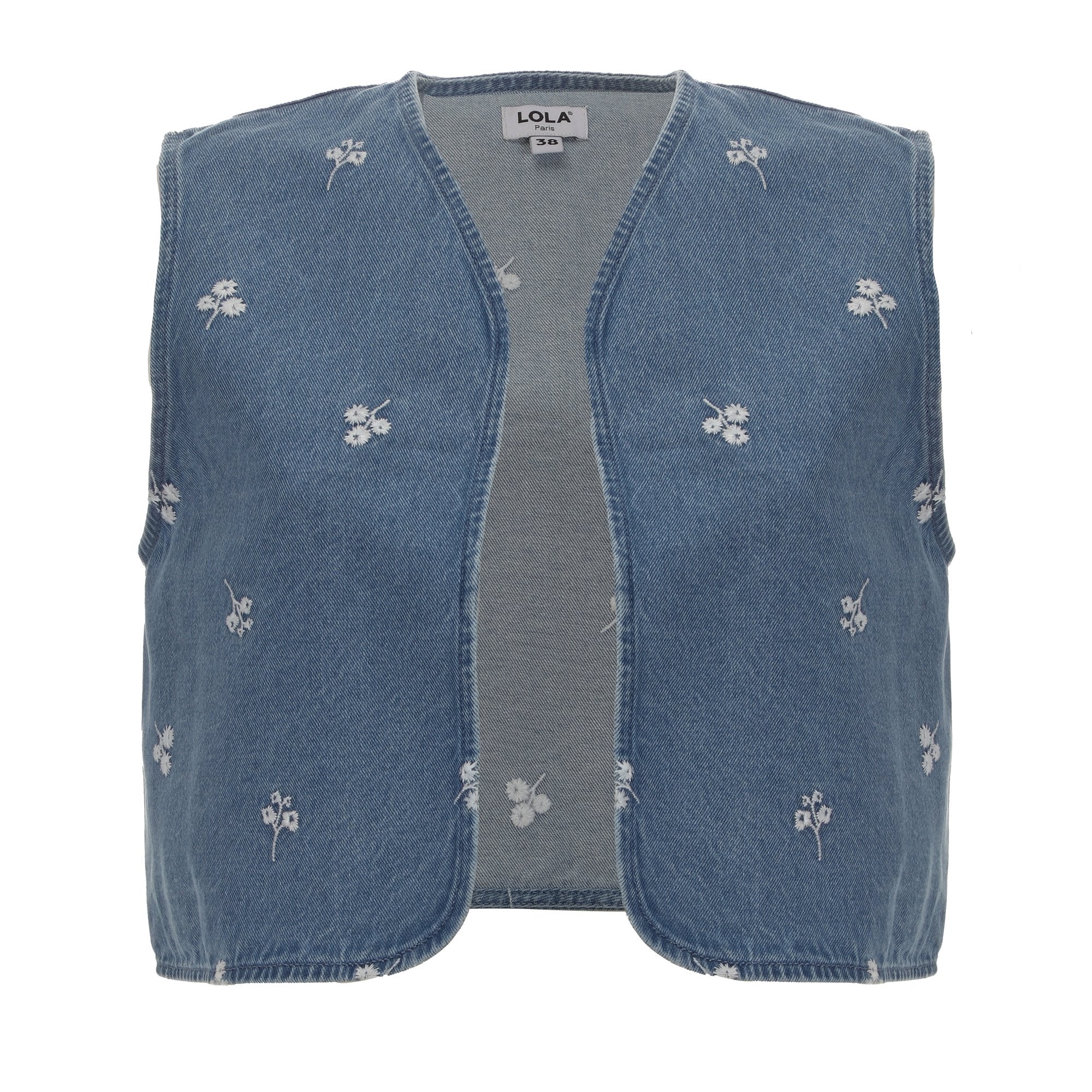 Stokomani Mode Veste sans manche jean bleu taille 40