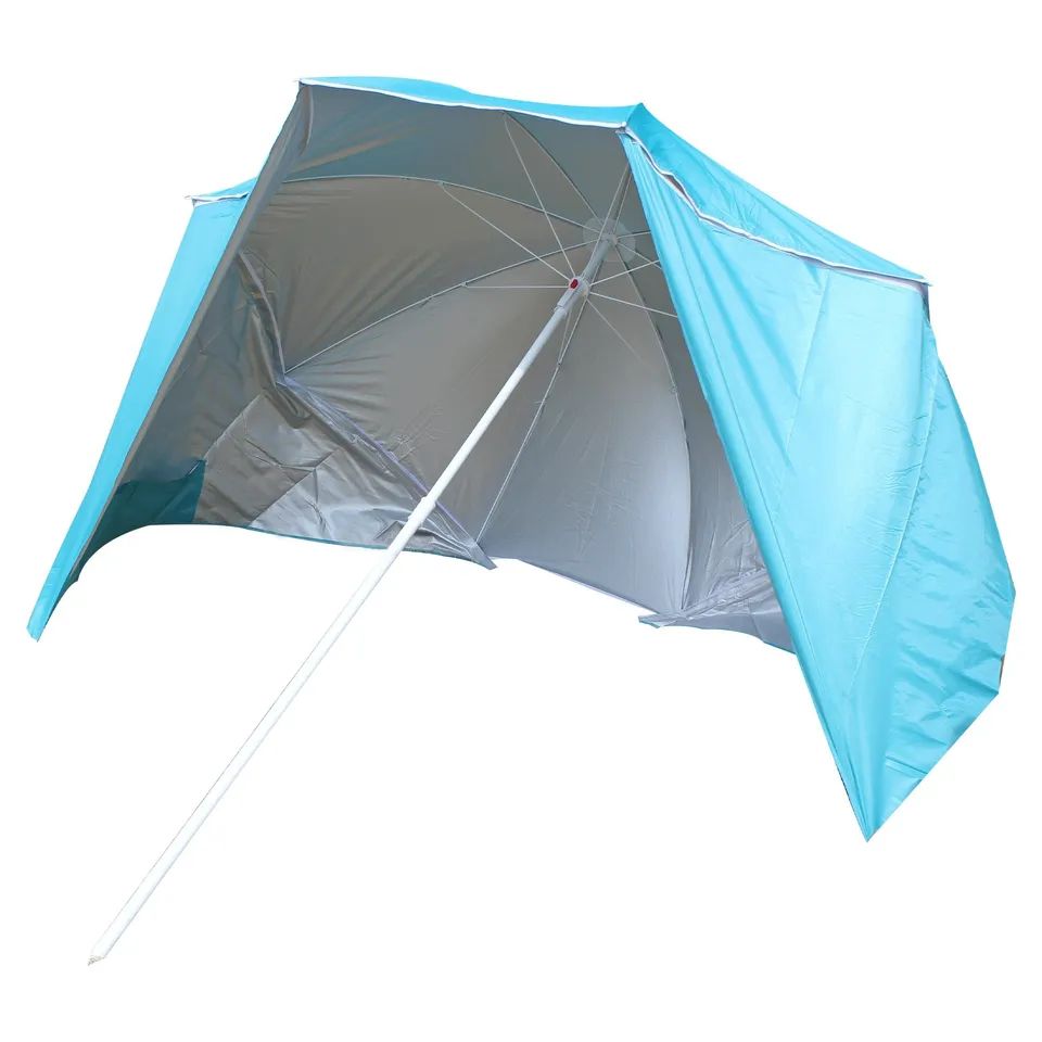 Stokomani Plein Air Parasol voile solaire 1M8 bleu clair