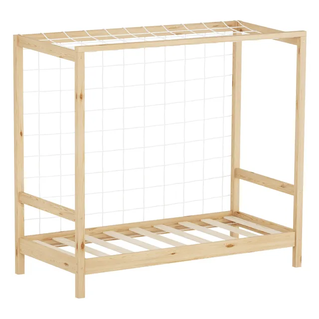 ML-Design lit enfant but de foot pin naturel 90x200 cm sommier