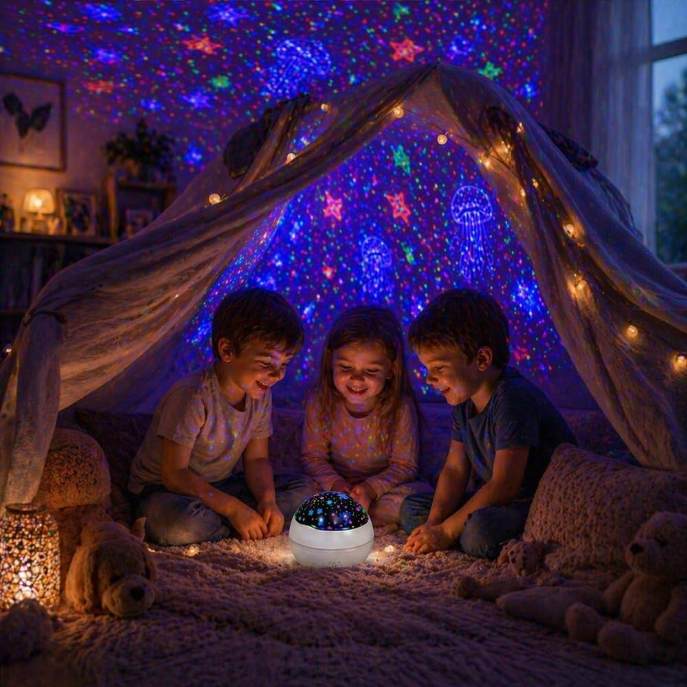 Shop-Story Veilleuse Projecteur Enfant Étoiles Océan 2 en 1
