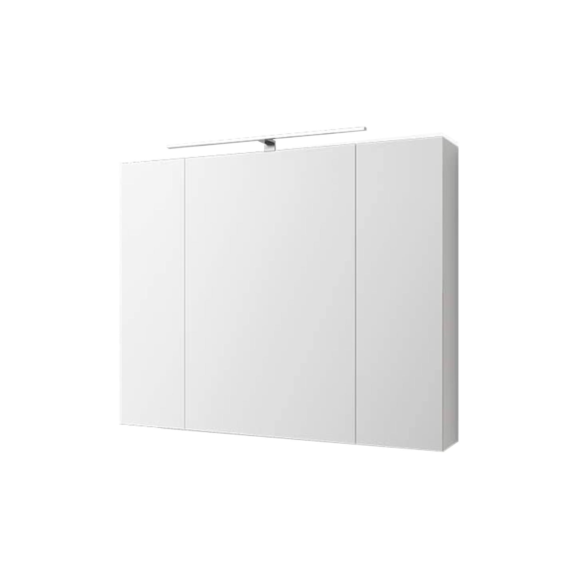 ML-Design armoire miroir LED 3 portes blanche 90,4x72x15