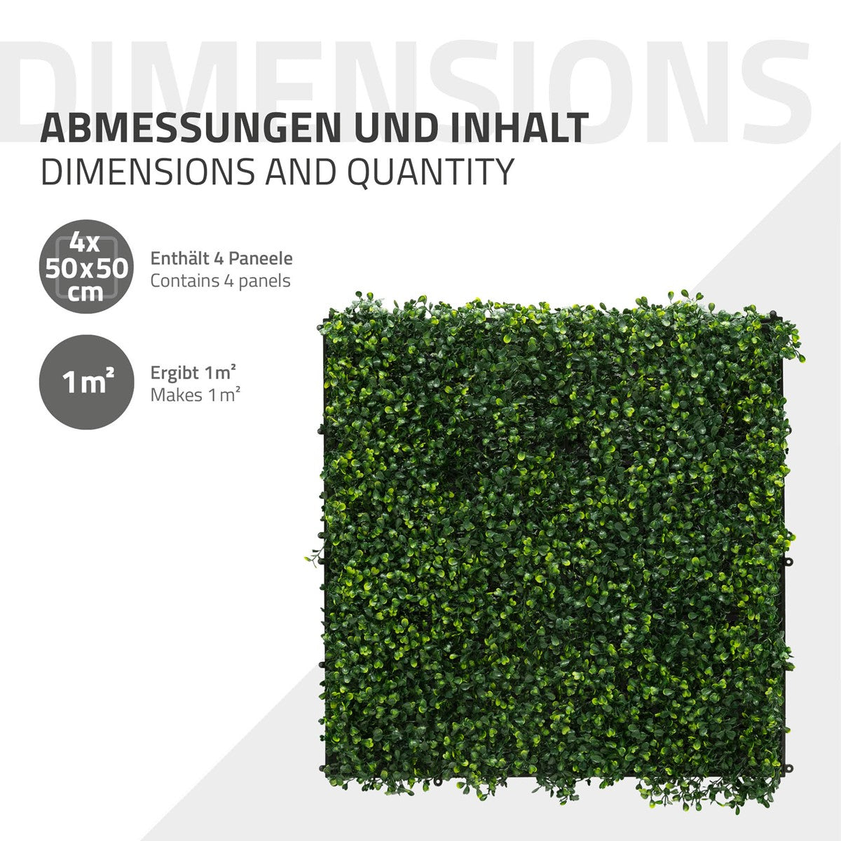 ECD Germany Haus Wohnen Mur Végétal Buxus 4x50x50