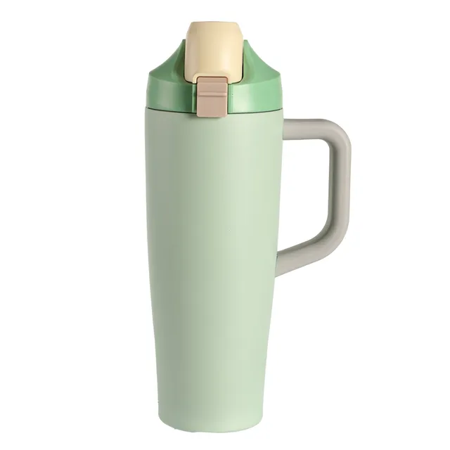 Stokomani Voyage Mug de transport poignée 900ml Vert