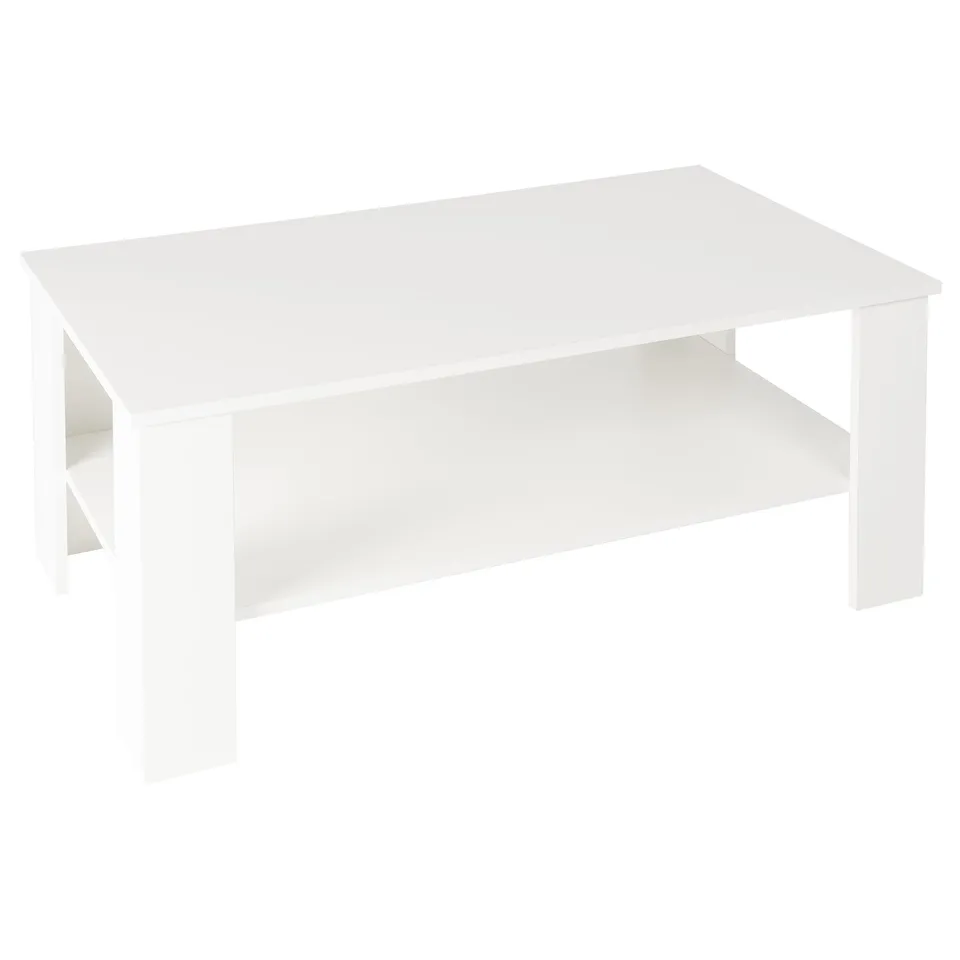 ECD Germany ML-Design table basse blanche 100x57x43 cm