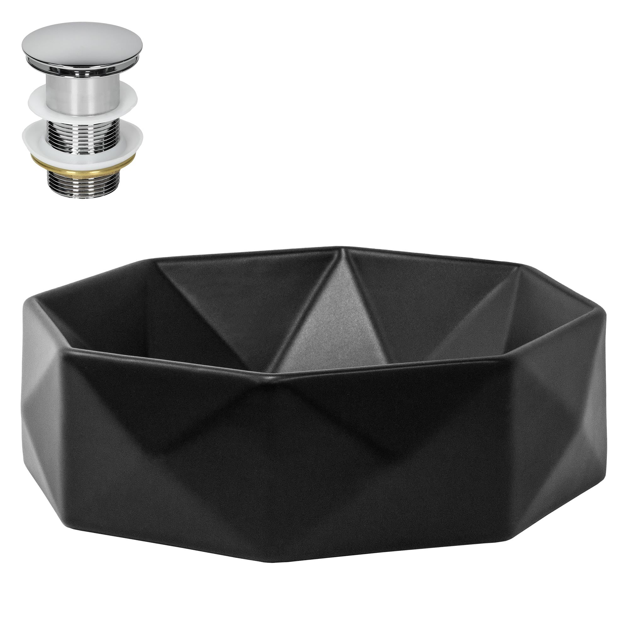LuxeBath Diamant vasque à poser céramique blanc 420 mm