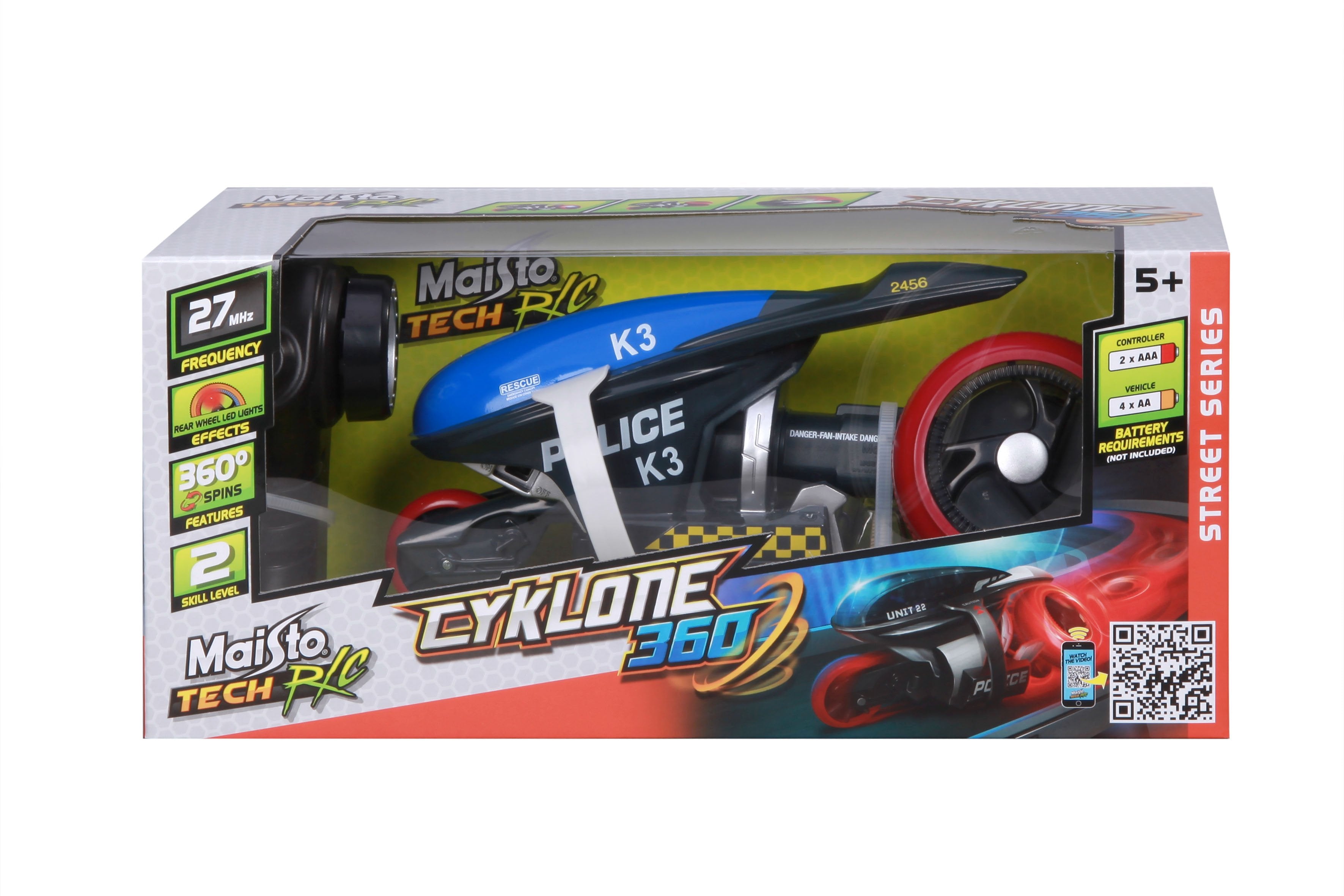 Stokomani Moto de Police Cyklone 360 Radiocommandée Enfant