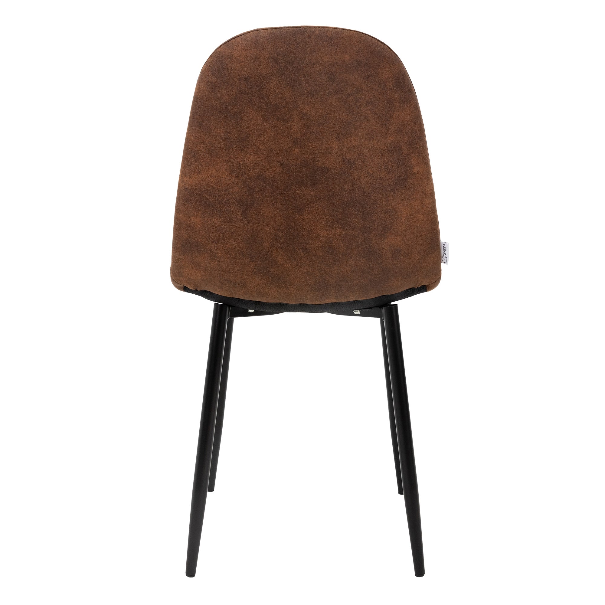 ECD Germany Möbel Lot 4 Chaises Salle à Manger Marron Simili