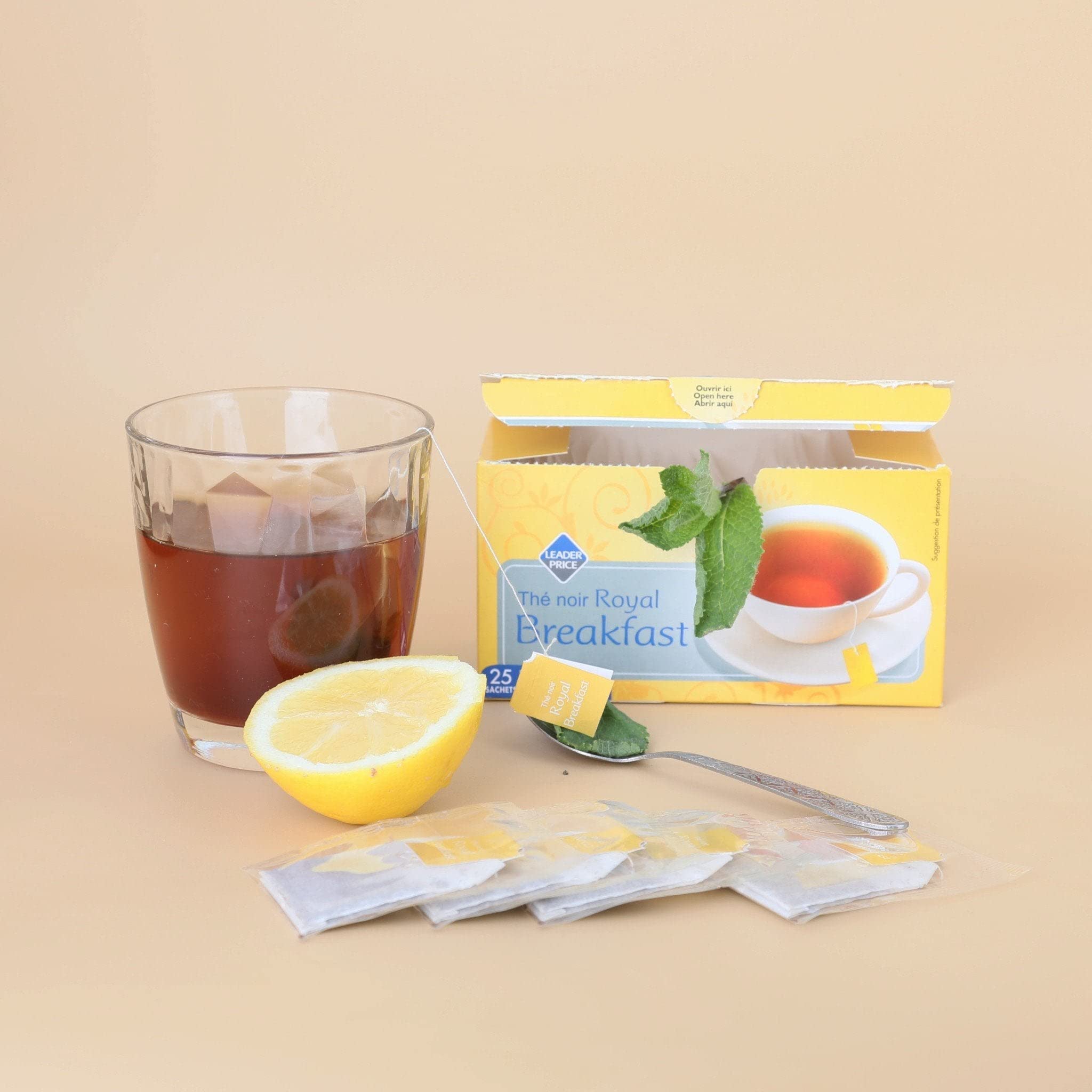 Leader Price thé noir royal breakfast 45g petit-déjeuner