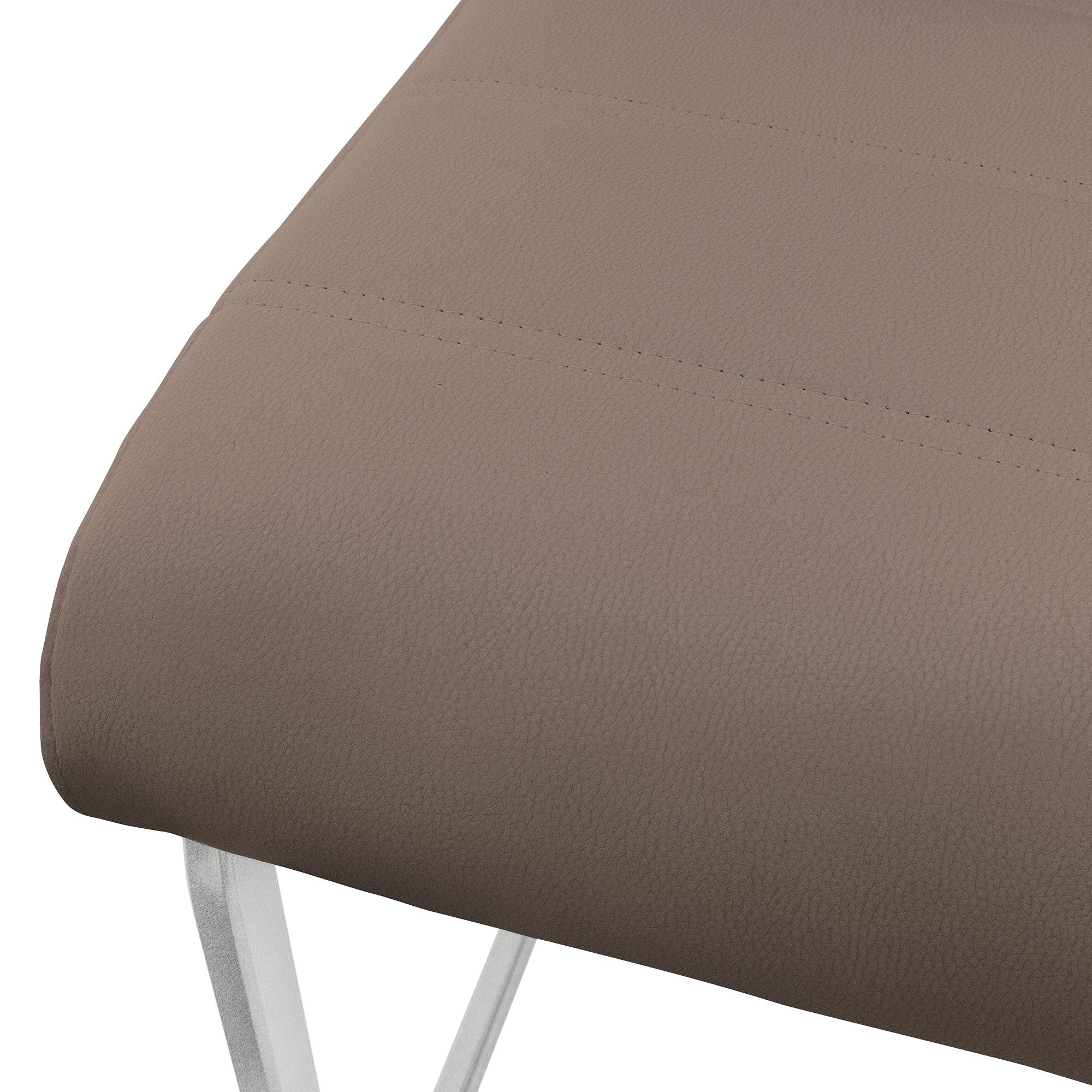 ECD Germany Möbel chaise traîneau marron simili lot 2