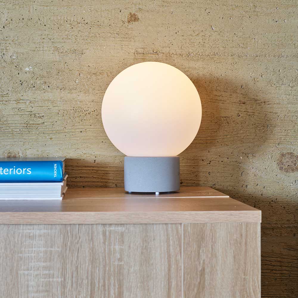 Red Deco Terra Concrete lampe table sans fil béton LED H25cm tactile
