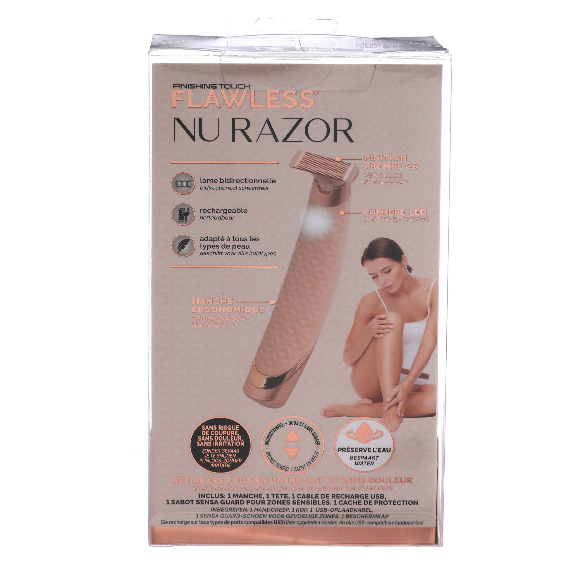 Stokomani rasoir électrique rechargeable USB LED pivotant