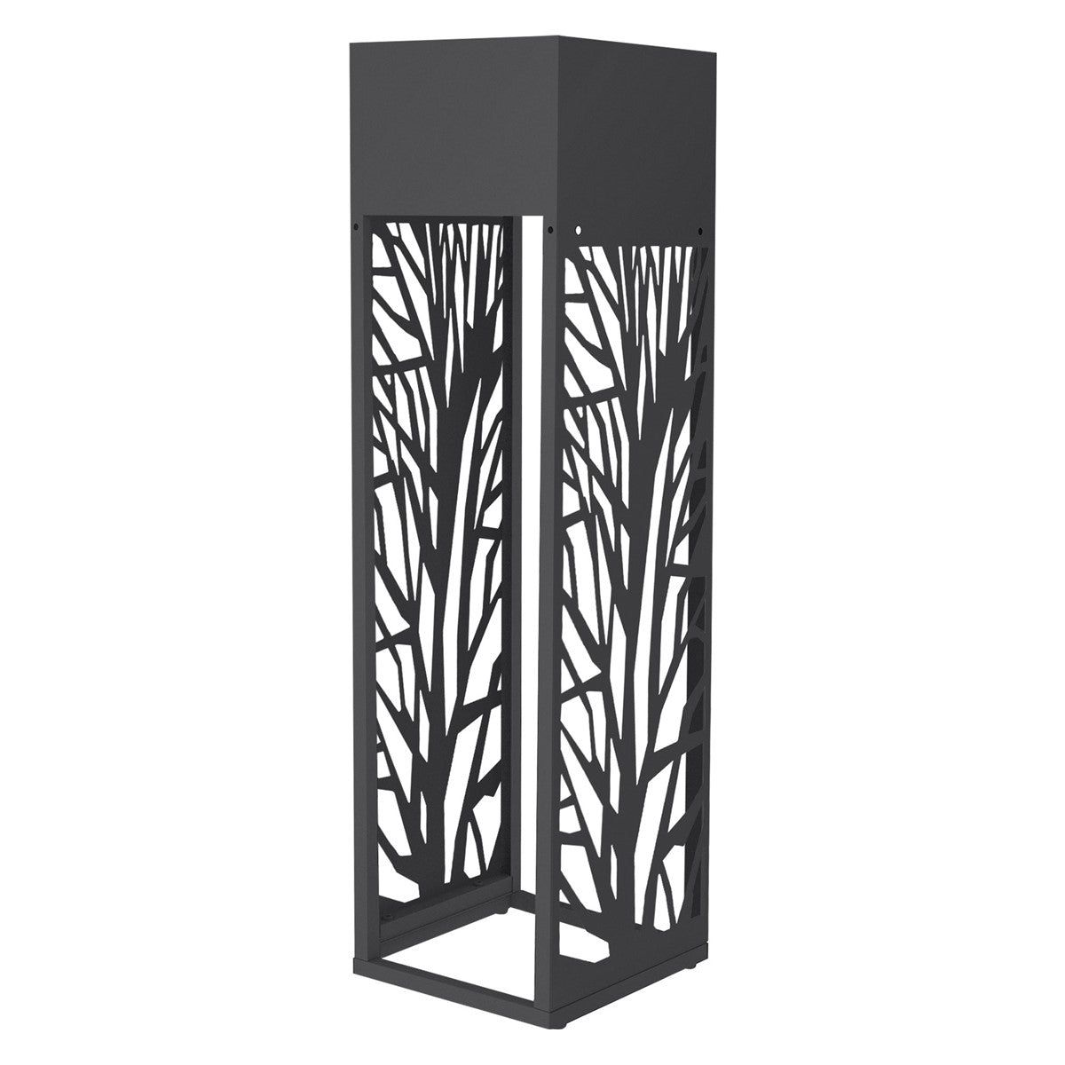 ECD Germany Garten porte-bûches 30x30x111 anthracite grille