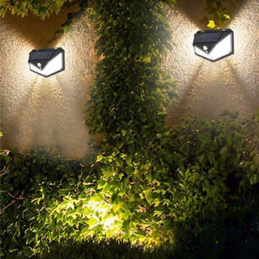 Shop-Story Wallamp_3x lot 3 lampes solaires murales 100 LED détecteur
