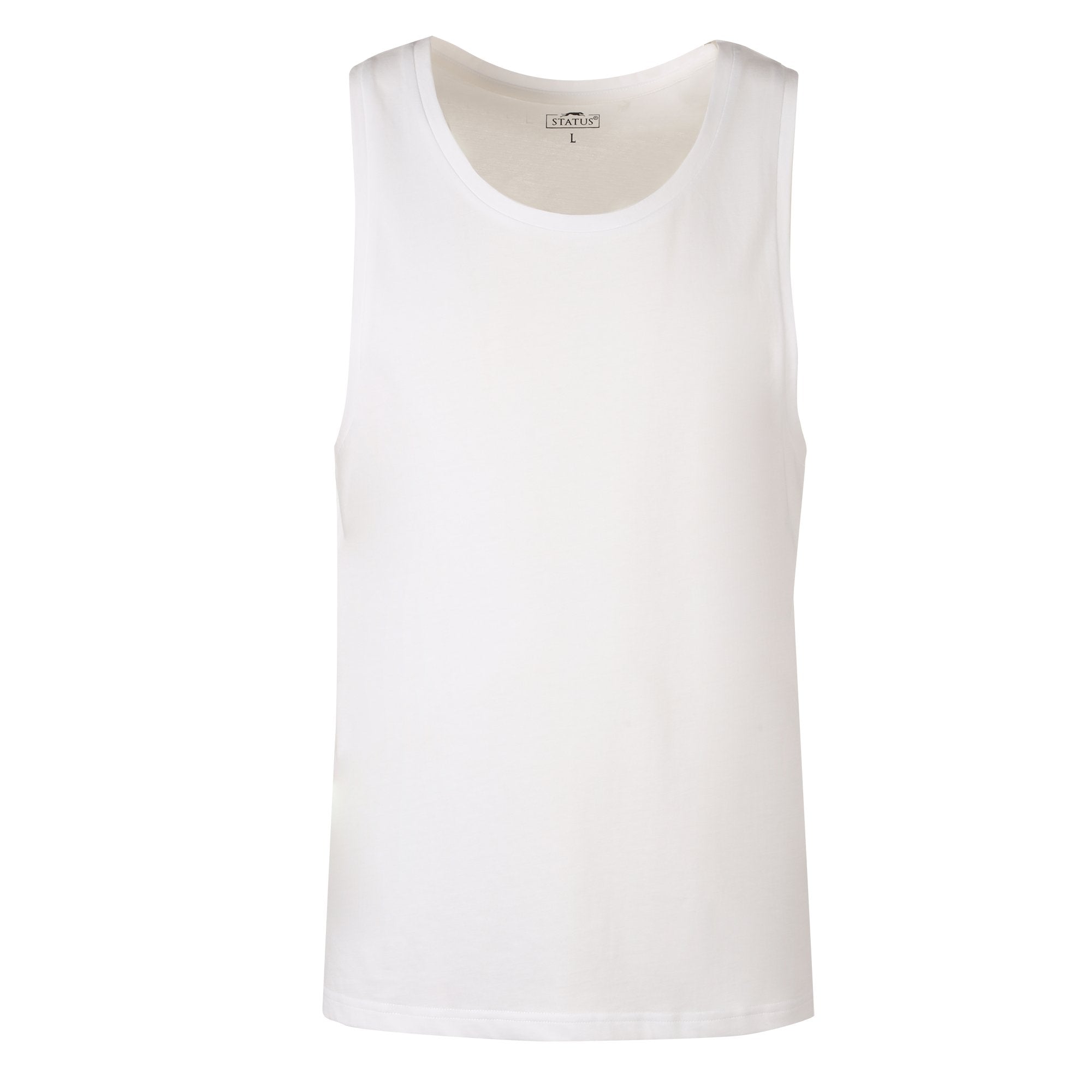Stokomani Mode débardeur uni blanc homme manches courtes