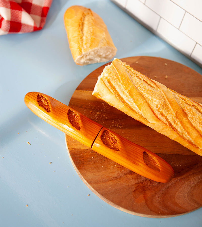 Couteau baguette pain ustensile cuisine lame cachee