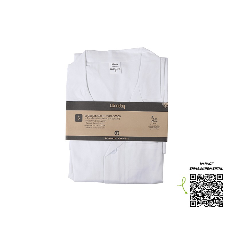 Safe Tool Services généraux blouse blanche 190 g/m² taille S boutons