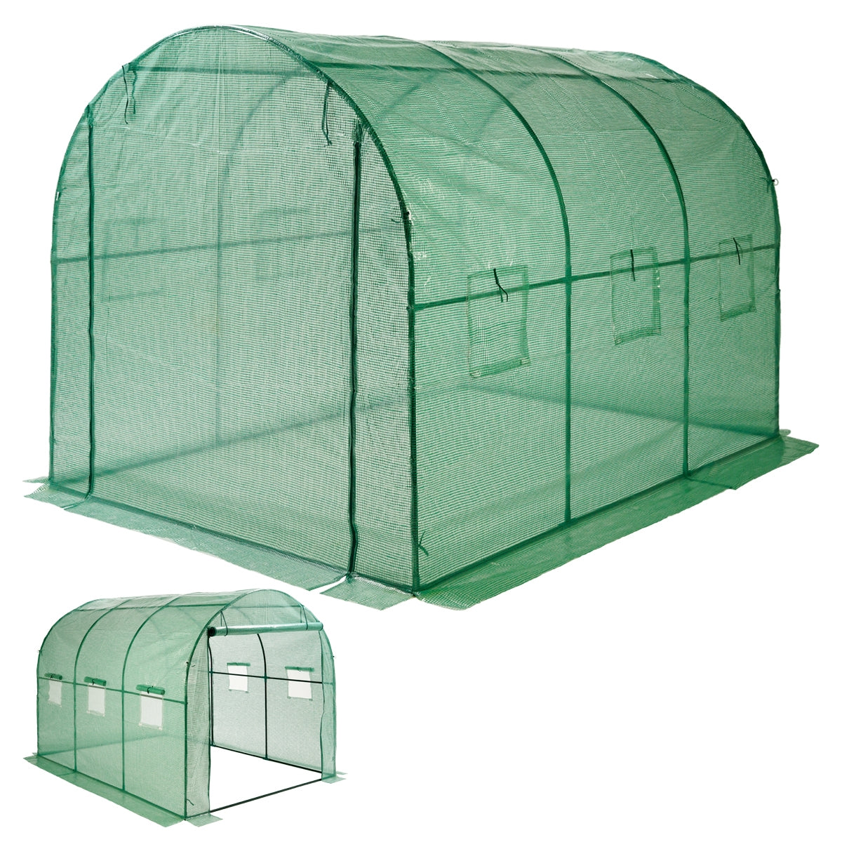 ECD Germany Serre Jardin 300x200x200 Vert Bâche PE 6m²