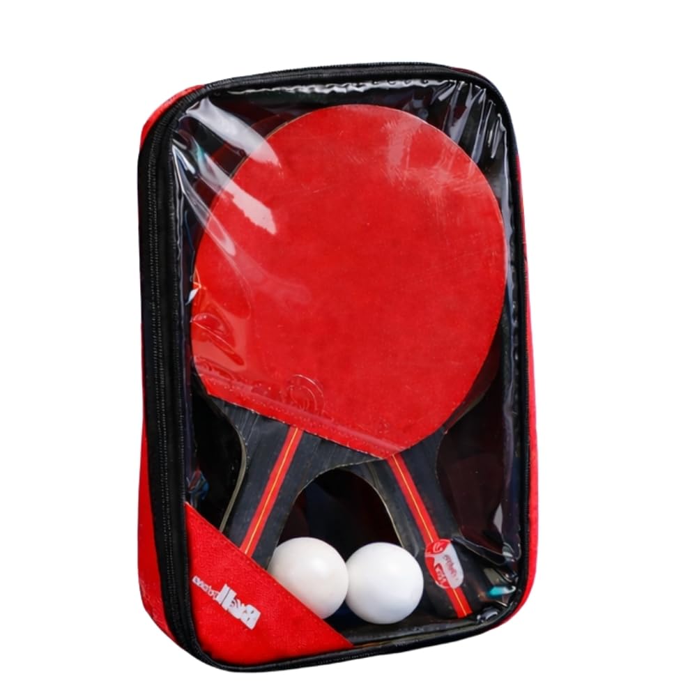 Shop-Story Loisirs Set Ping-Pong 2 Raquettes 2 Balles Housse