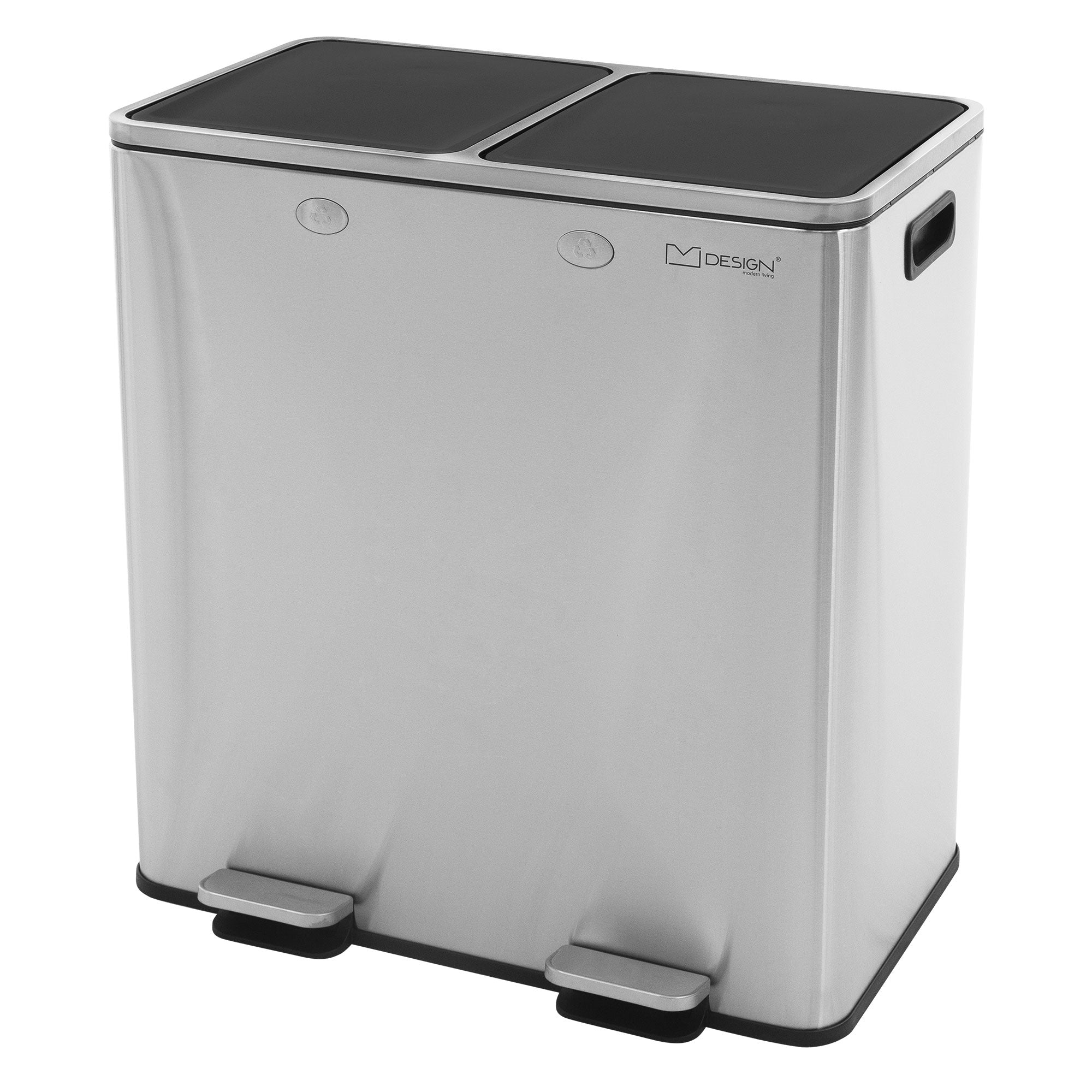 ECD Germany Möbel poubelle tri 2x30L anthracite pédale